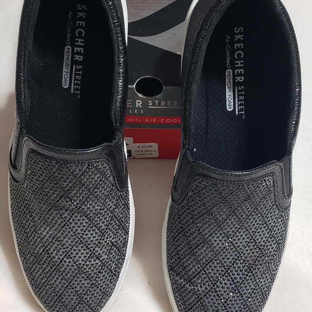 Skechers Black Bling Diamond Sneakers in Size 9.5